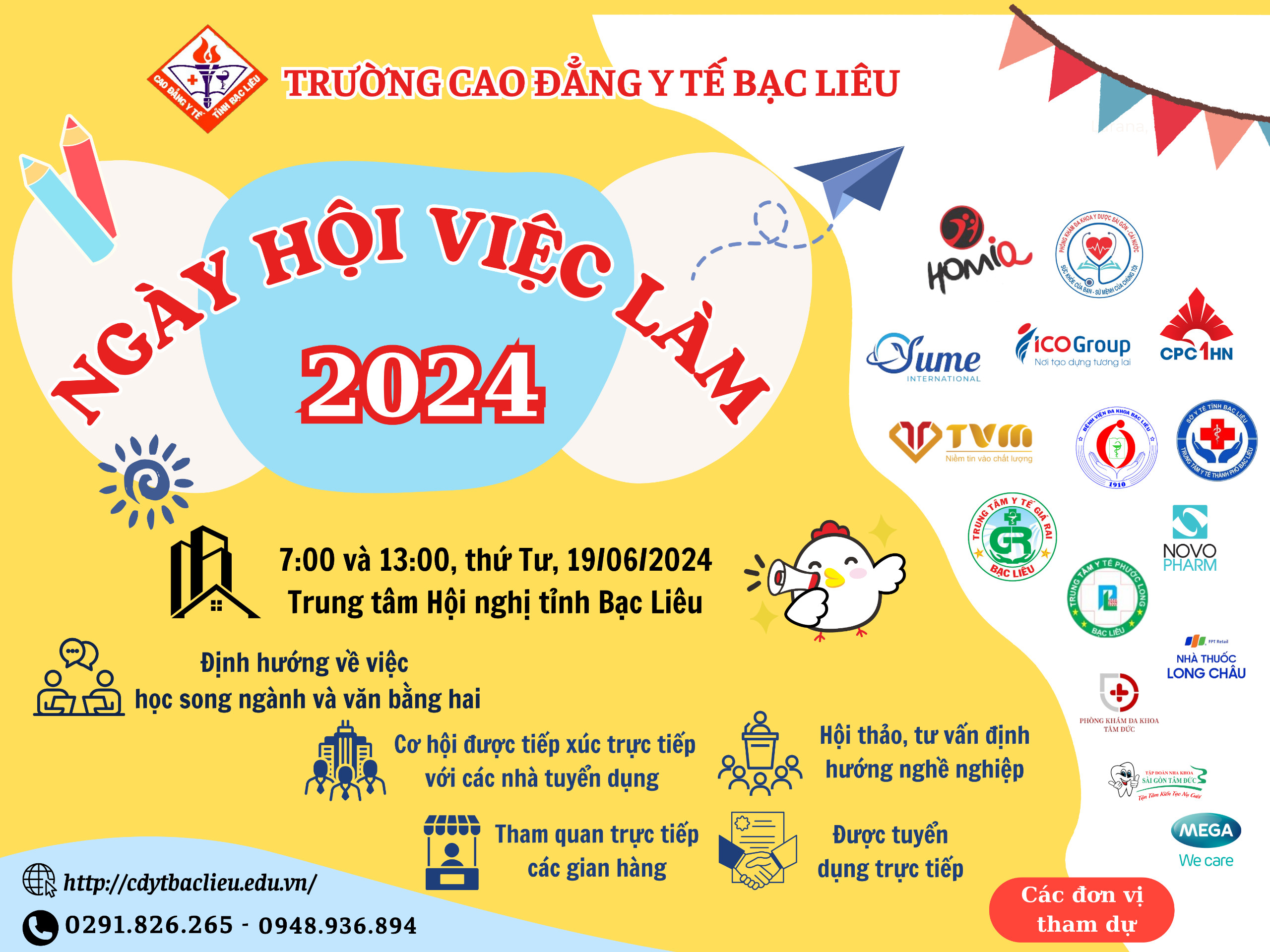 Tổ chức ngày hội tư vẫn, giới thiệu việc làm cho HSSV năm 2024